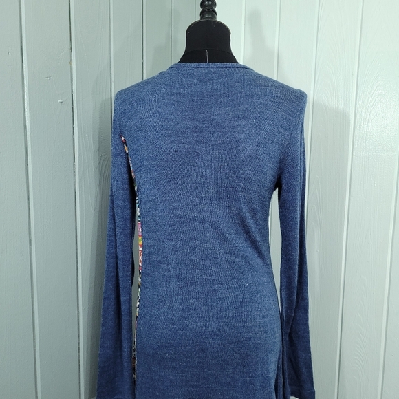 Moka Sport Women's Size Small Multi Media Patchwork Long Sleeve Sweater Dress - Picture 8 of 14